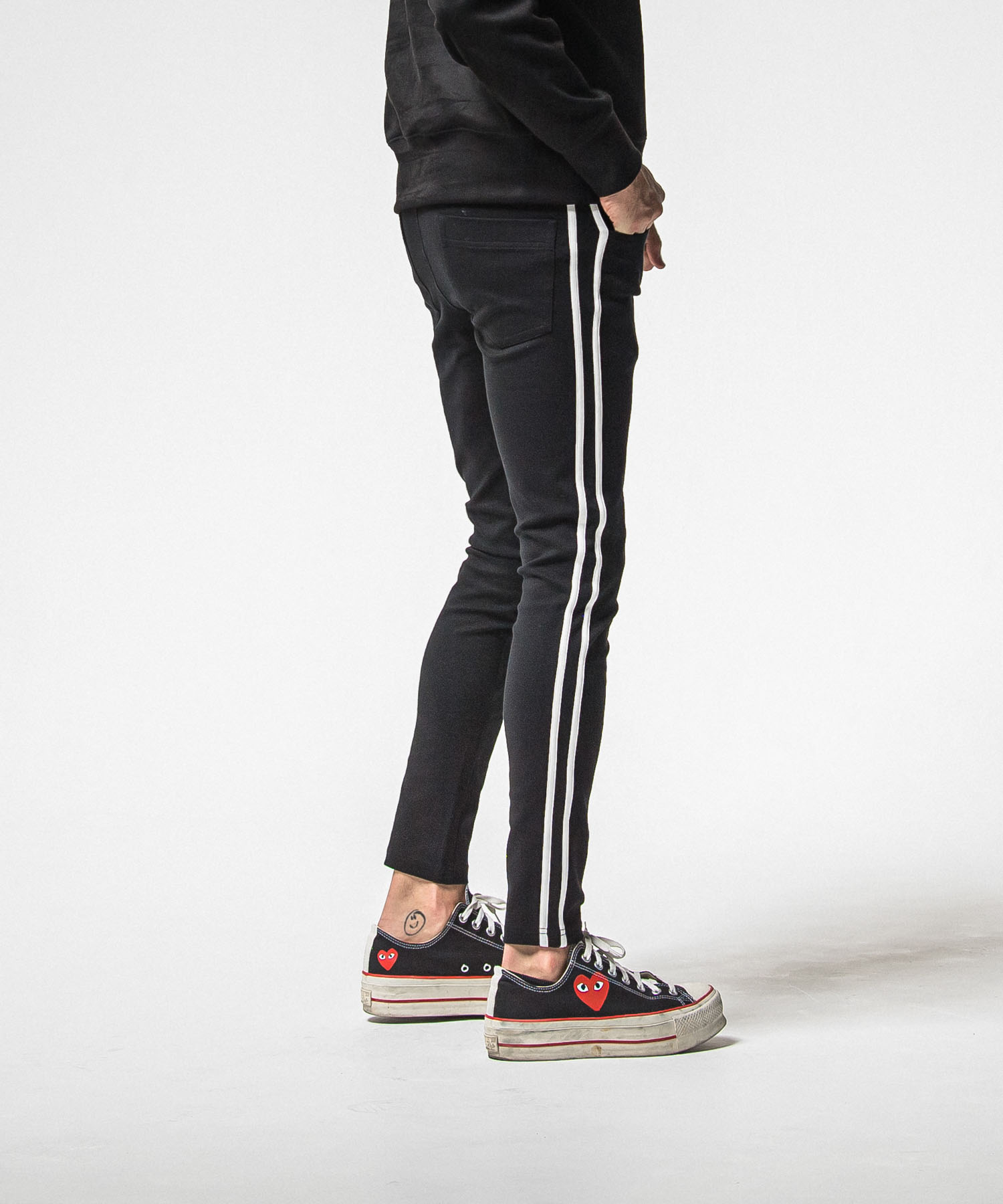 リサウンド　クロージング　ラインストレッチパンツ　ナイロン　L 黒　3 RESOUND CLOTHING(リサウンドクロージング)】Johnson LINE NYLON