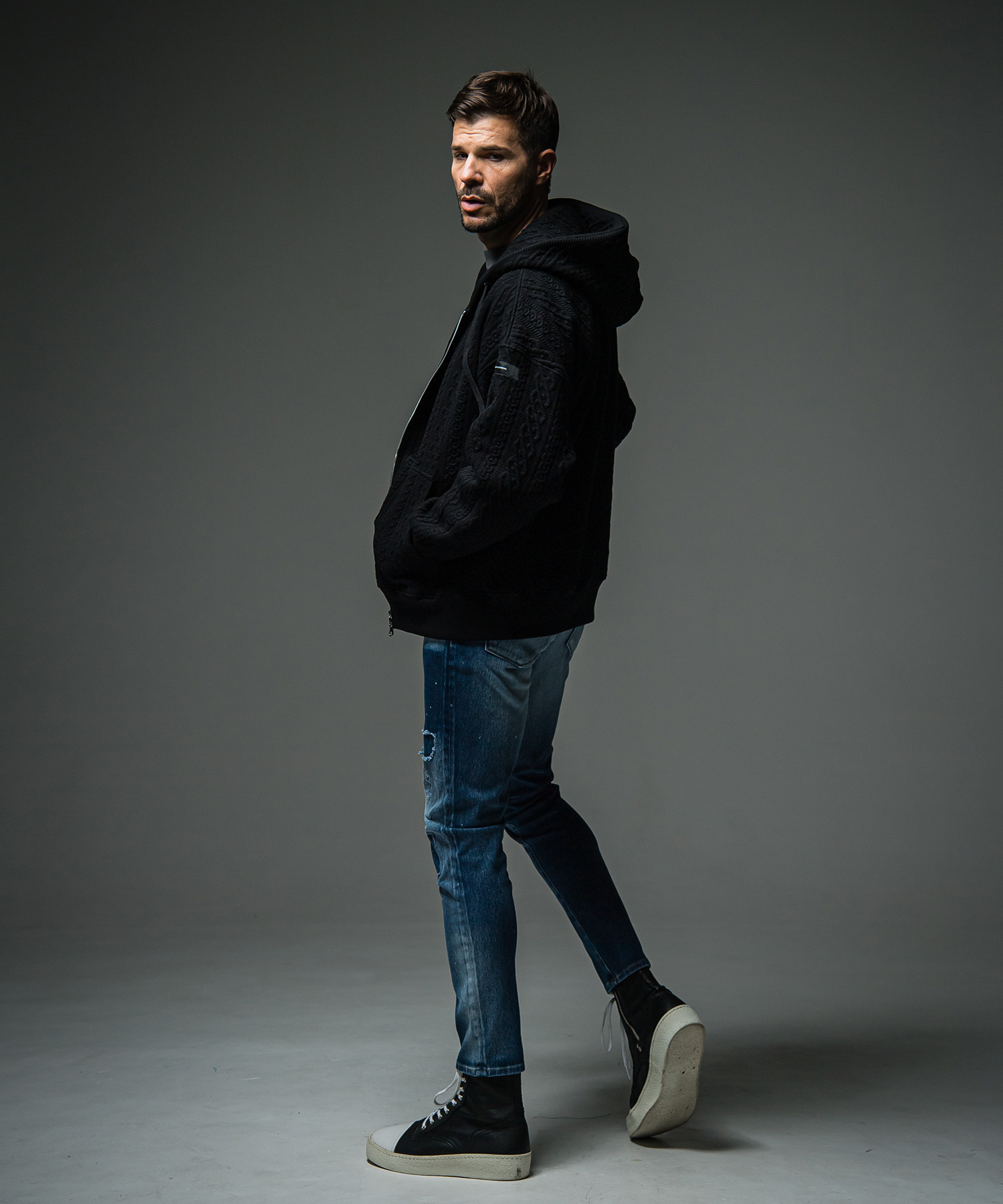 公開設定確認ROPE  zip loose hoodie