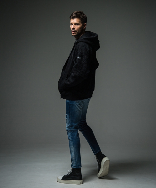 公開設定確認ROPE  zip loose hoodie