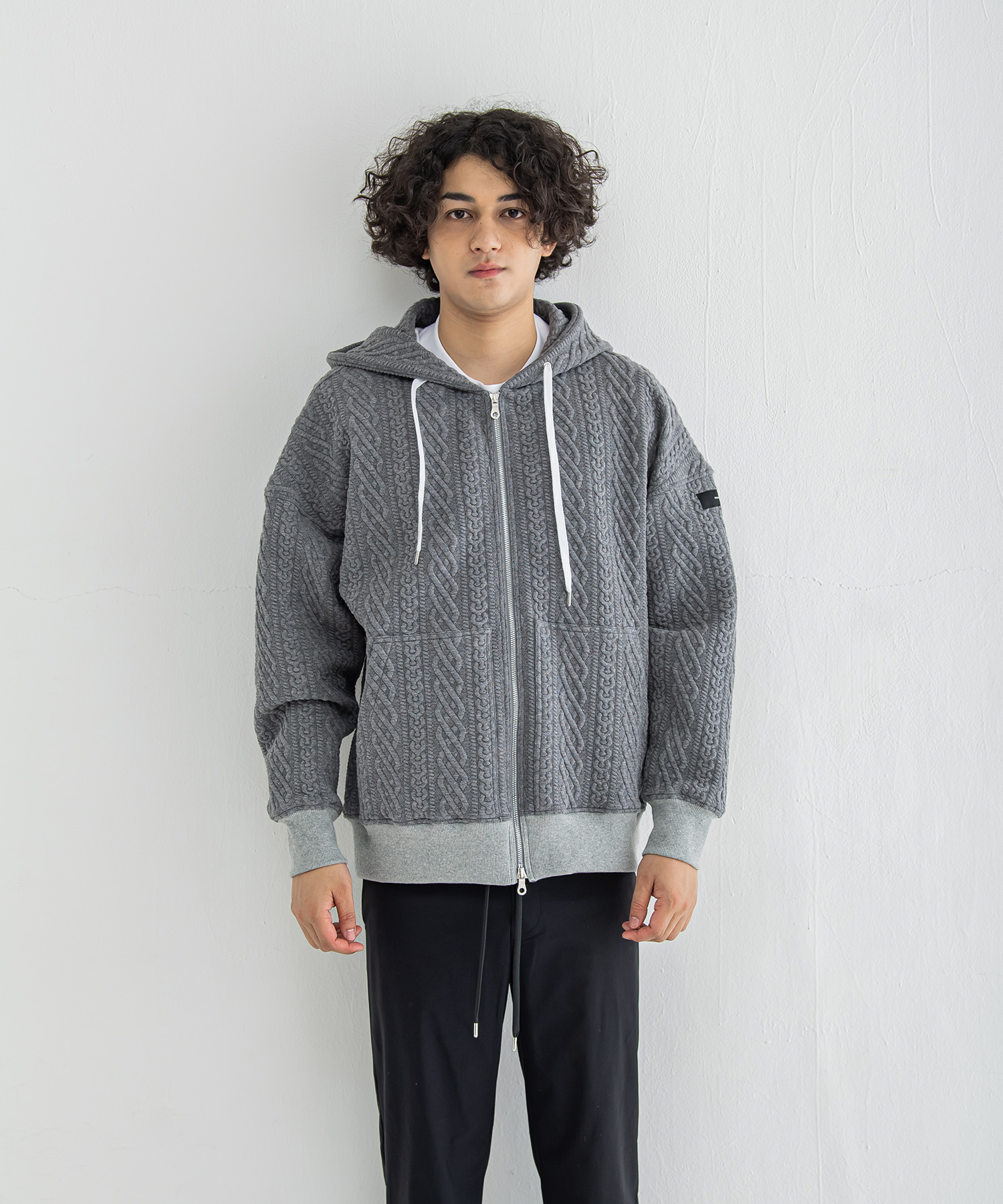 公開設定確認ROPE  zip loose hoodie