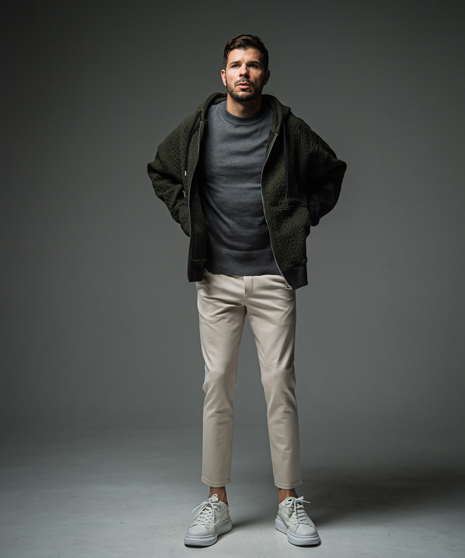 公開設定確認ROPE  zip loose hoodie