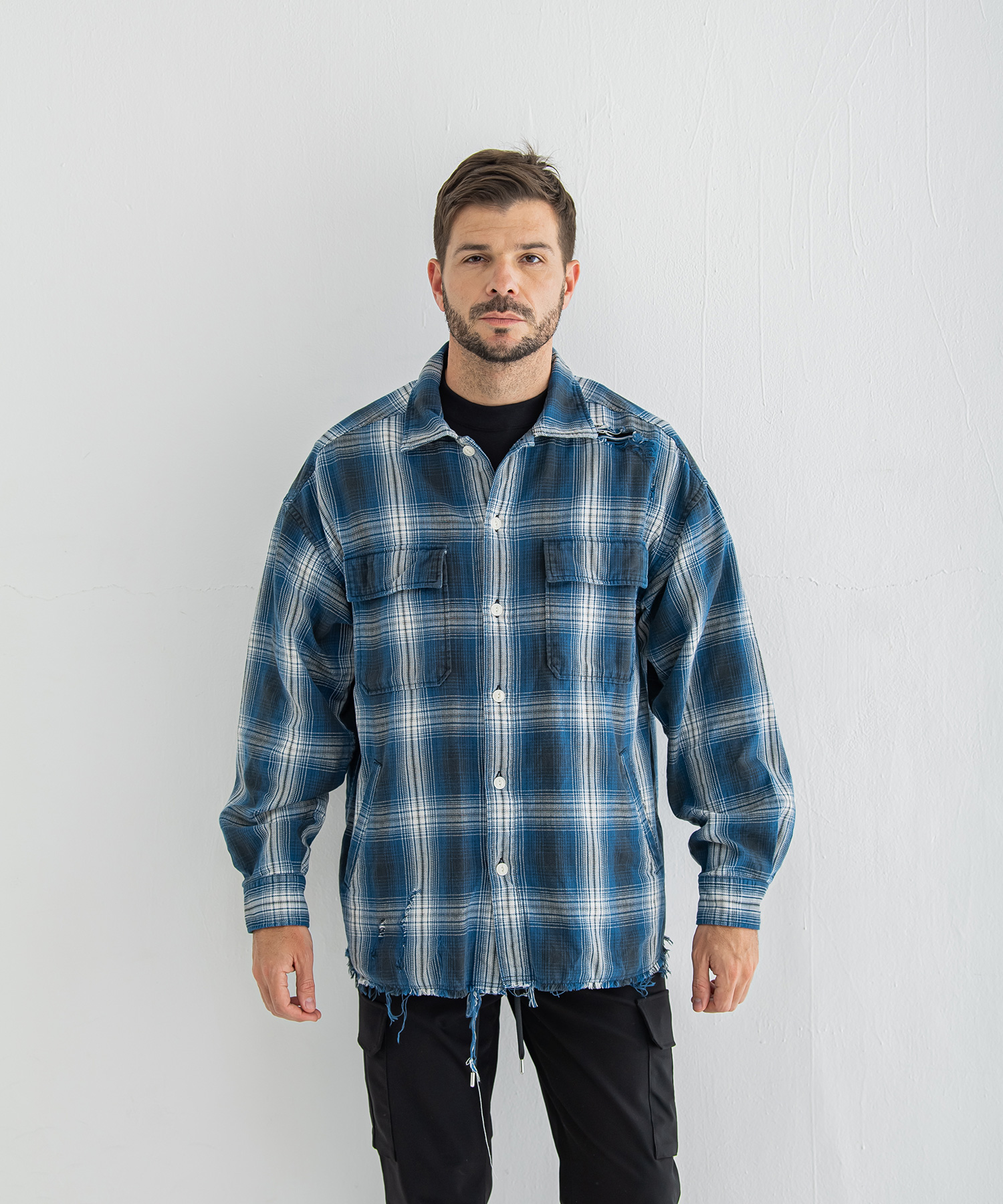 grunge check shirt
