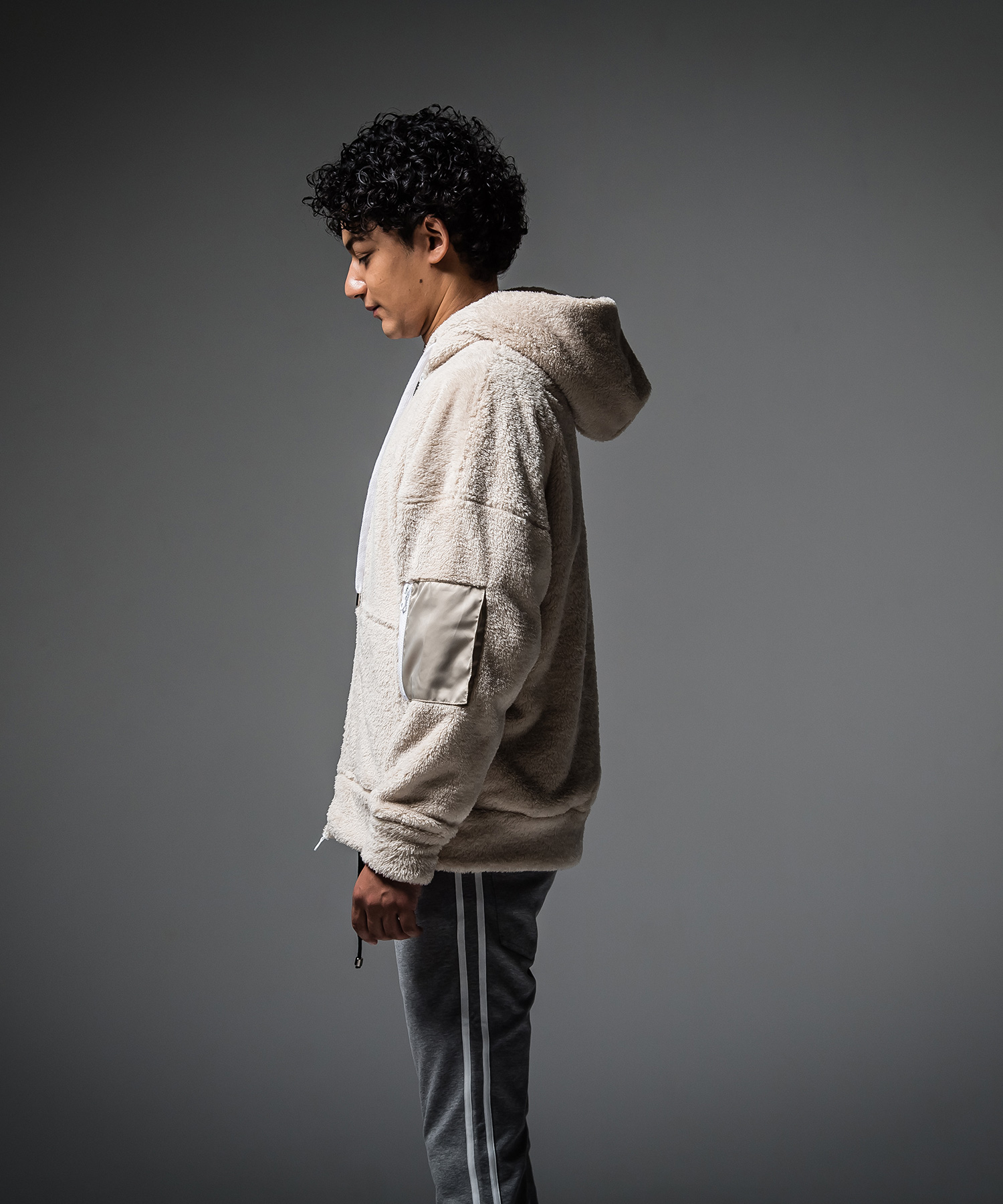 boa zip loose hoodie