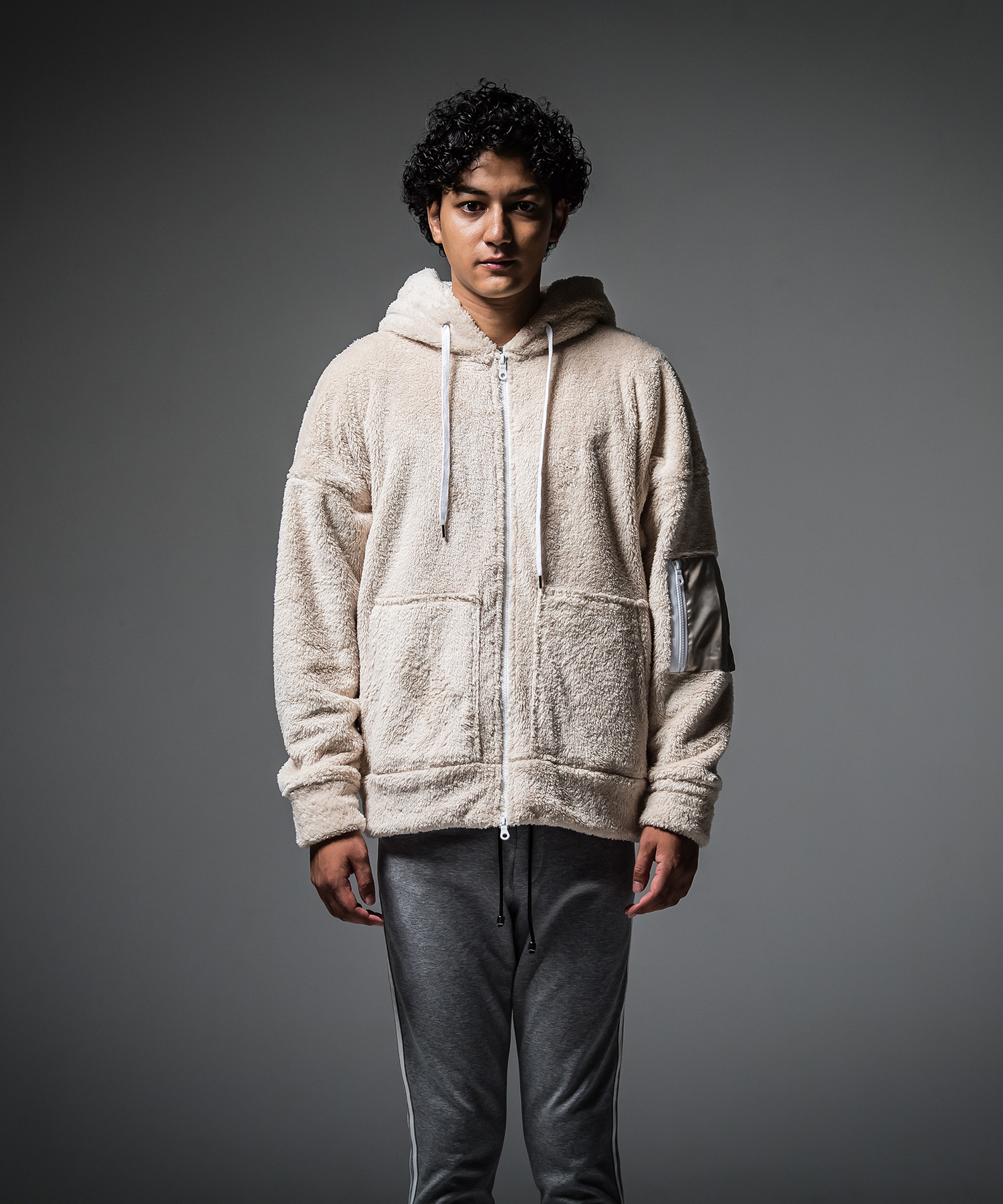 boa zip loose hoodie
