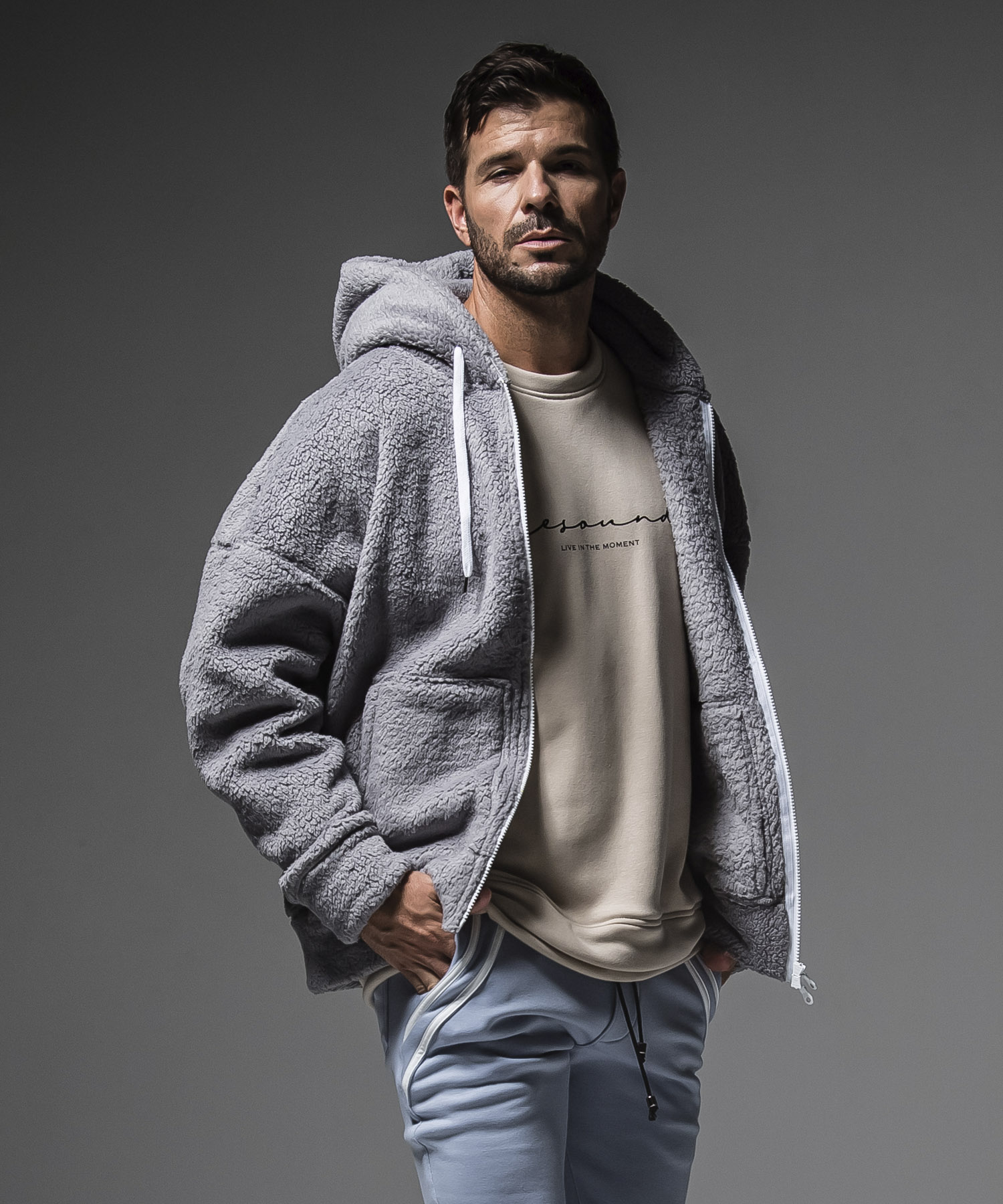 boa zip loose hoodie