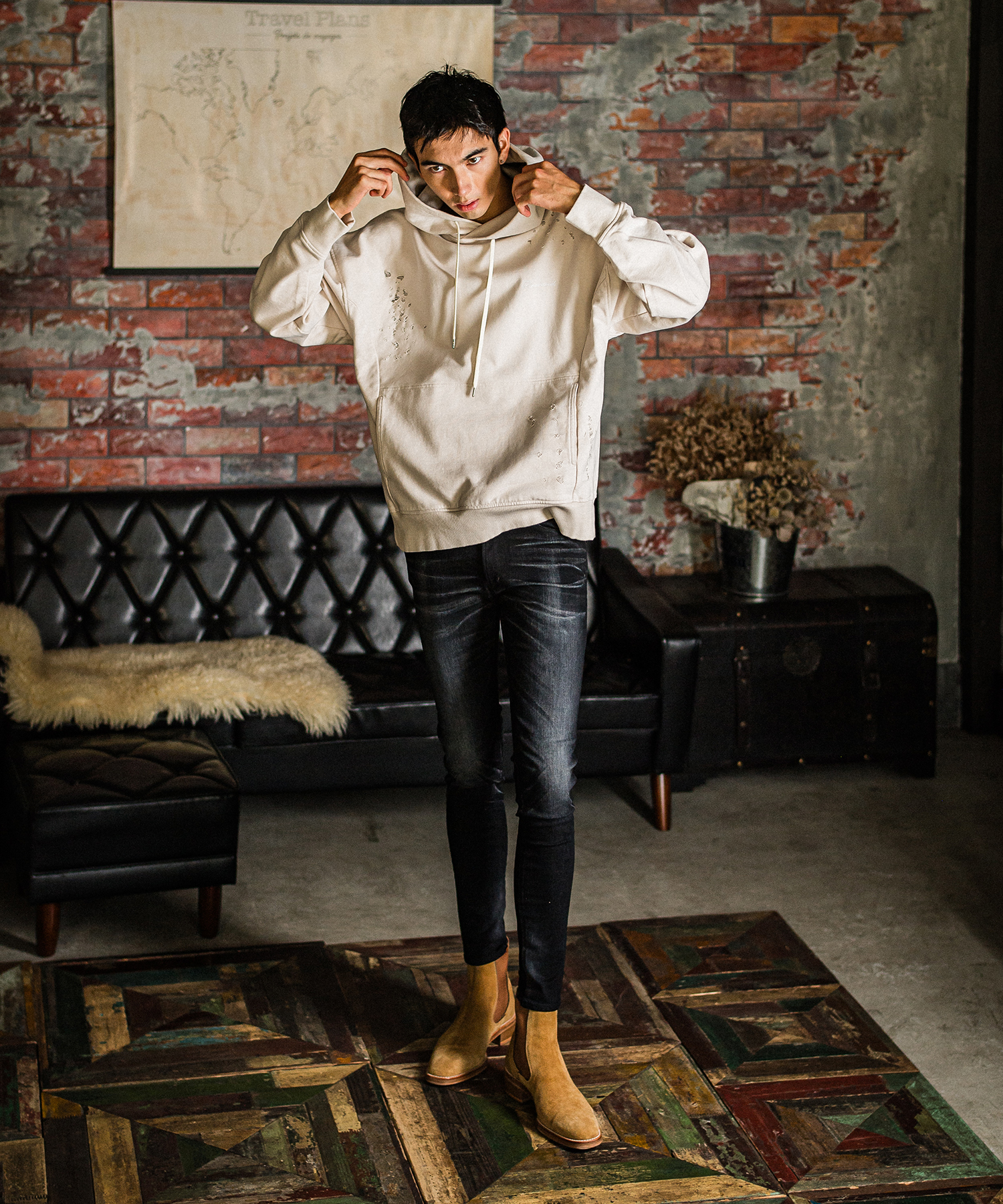 VINTEAGE  loose hoodie