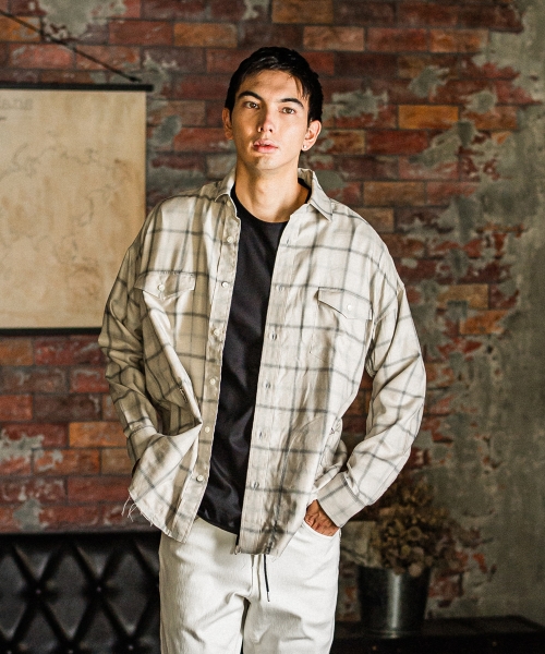 OVER gown CHECK shirts