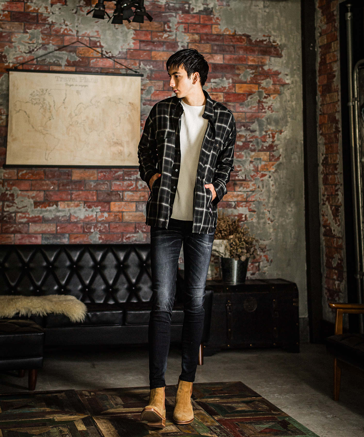 OVER gown CHECK shirts