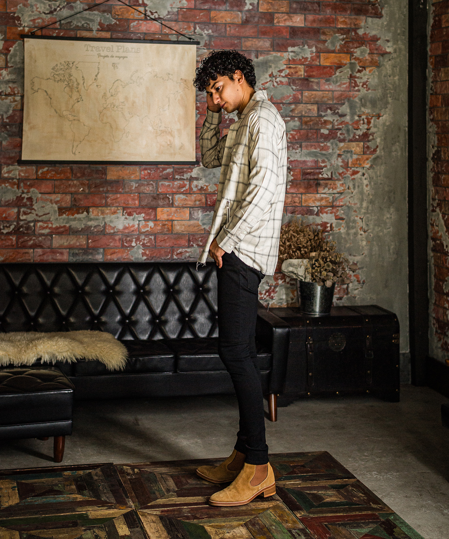 OVER gown CHECK shirts