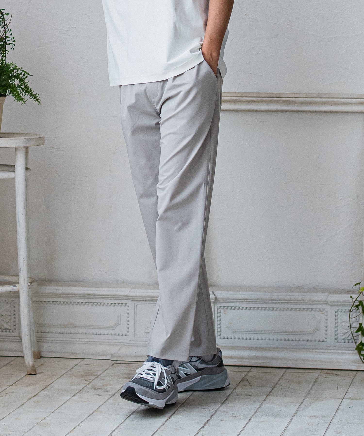 CHRIS EASY WIDE TUCK PANTS