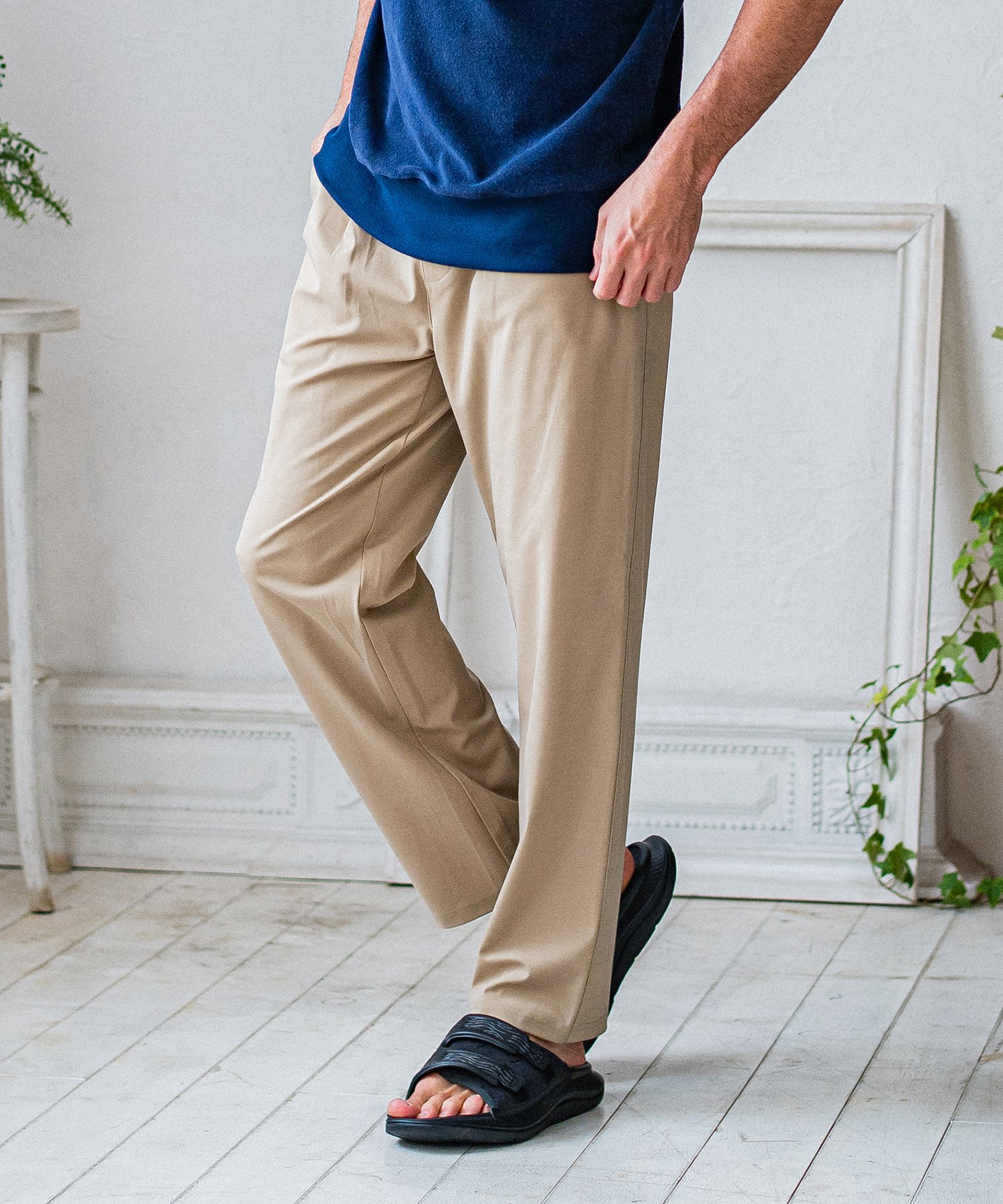 CHRIS EASY WIDE TUCK PANTS