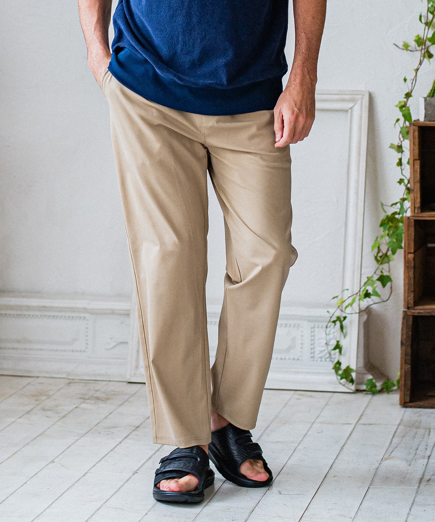 CHRIS EASY WIDE TUCK PANTS