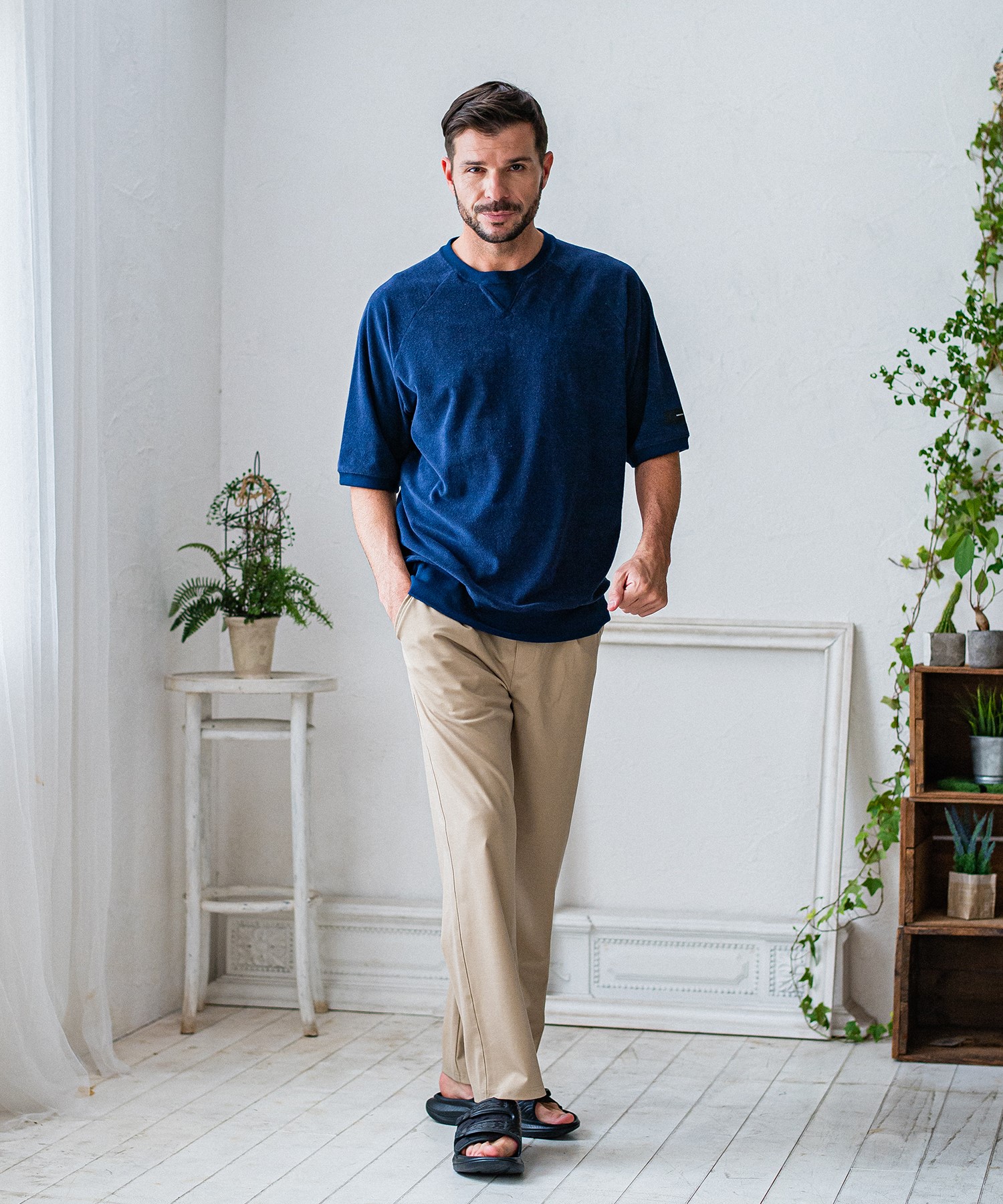 CHRIS EASY WIDE TUCK PANTS