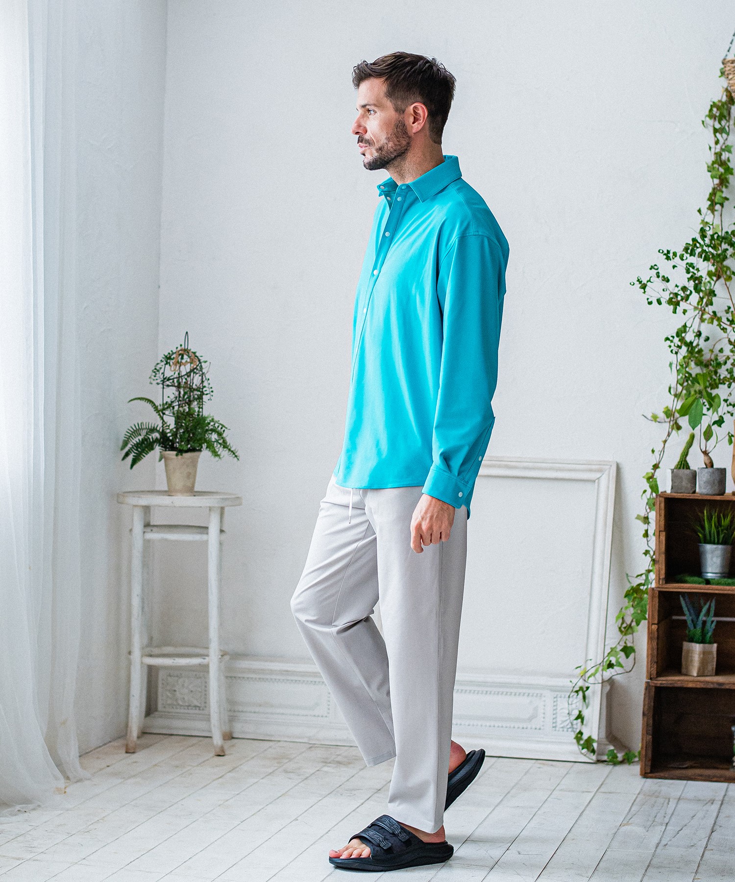 CHRIS EASY WIDE TUCK PANTS