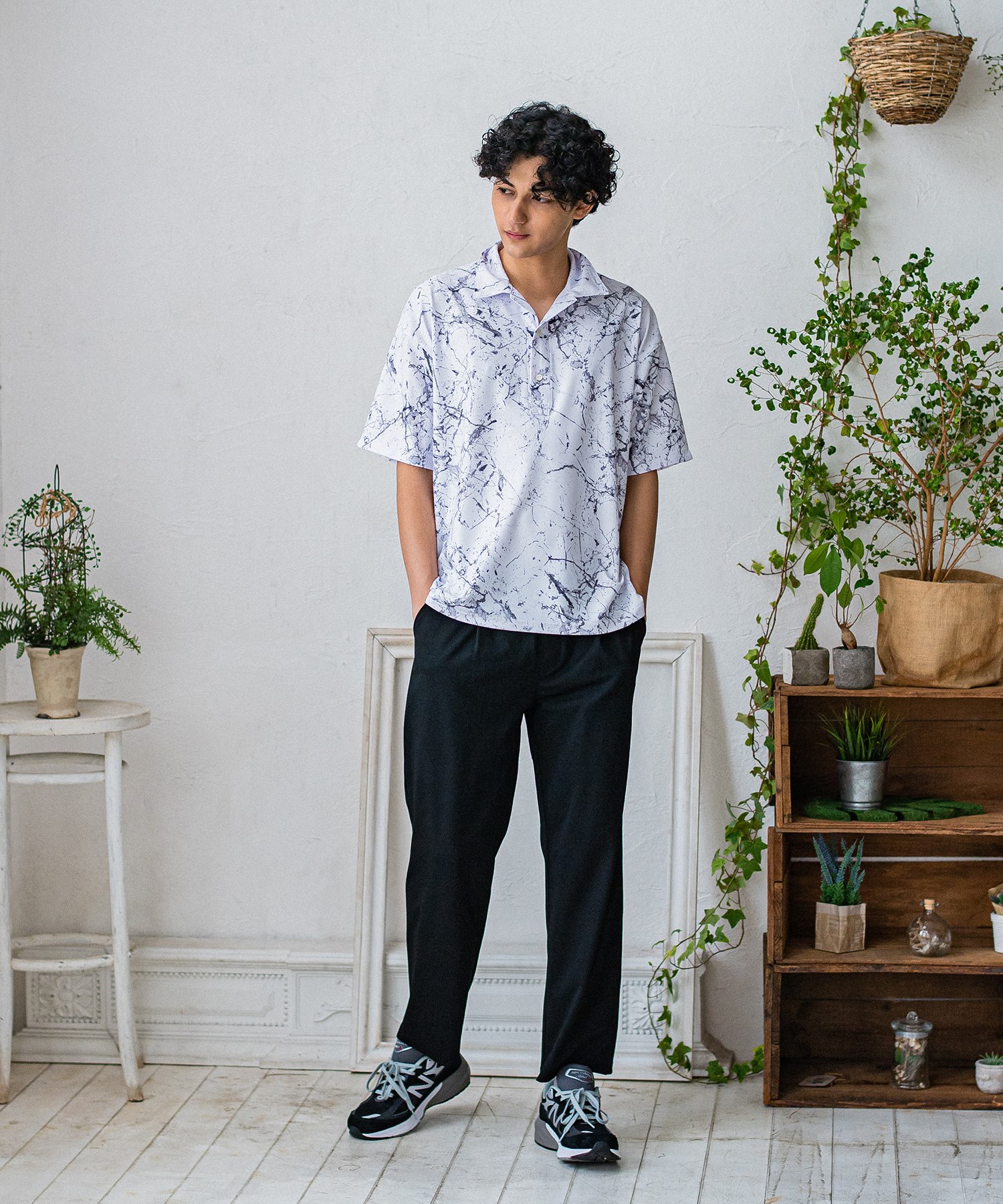 CHRIS EASY WIDE TUCK PANTS