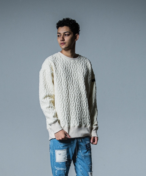 注目■RESOUND CLOTHING■大人気 ケーブルトレーナー 国内発送 楽天市場】resound clothing（スウェット・トレーナー｜トップス
