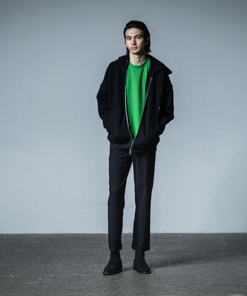 cable drop zip hoodie