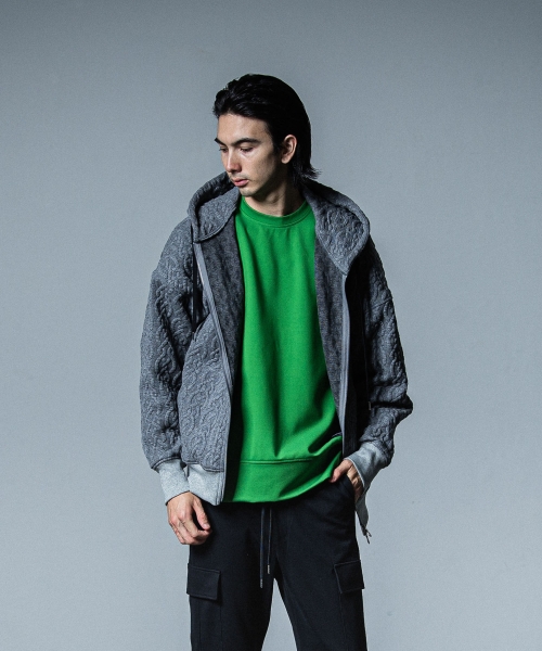 cable drop zip hoodie