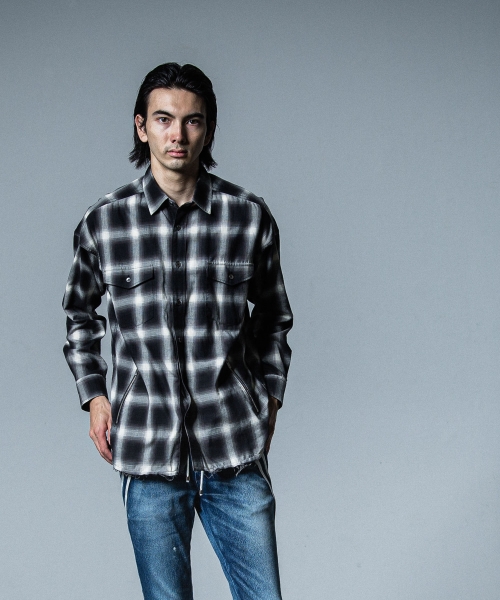 OVER gown CHECK shirts