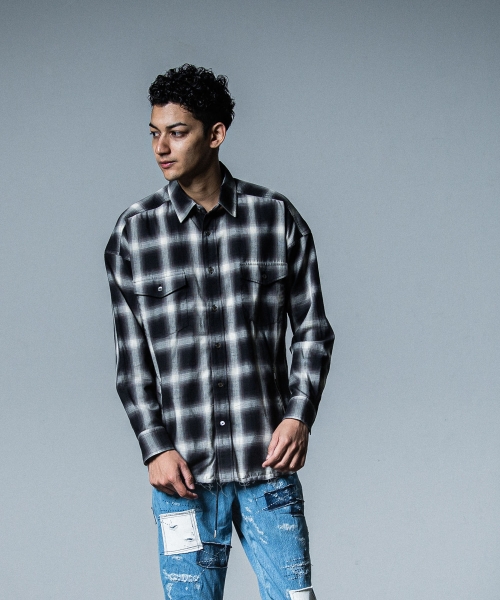 OVER gown CHECK shirts