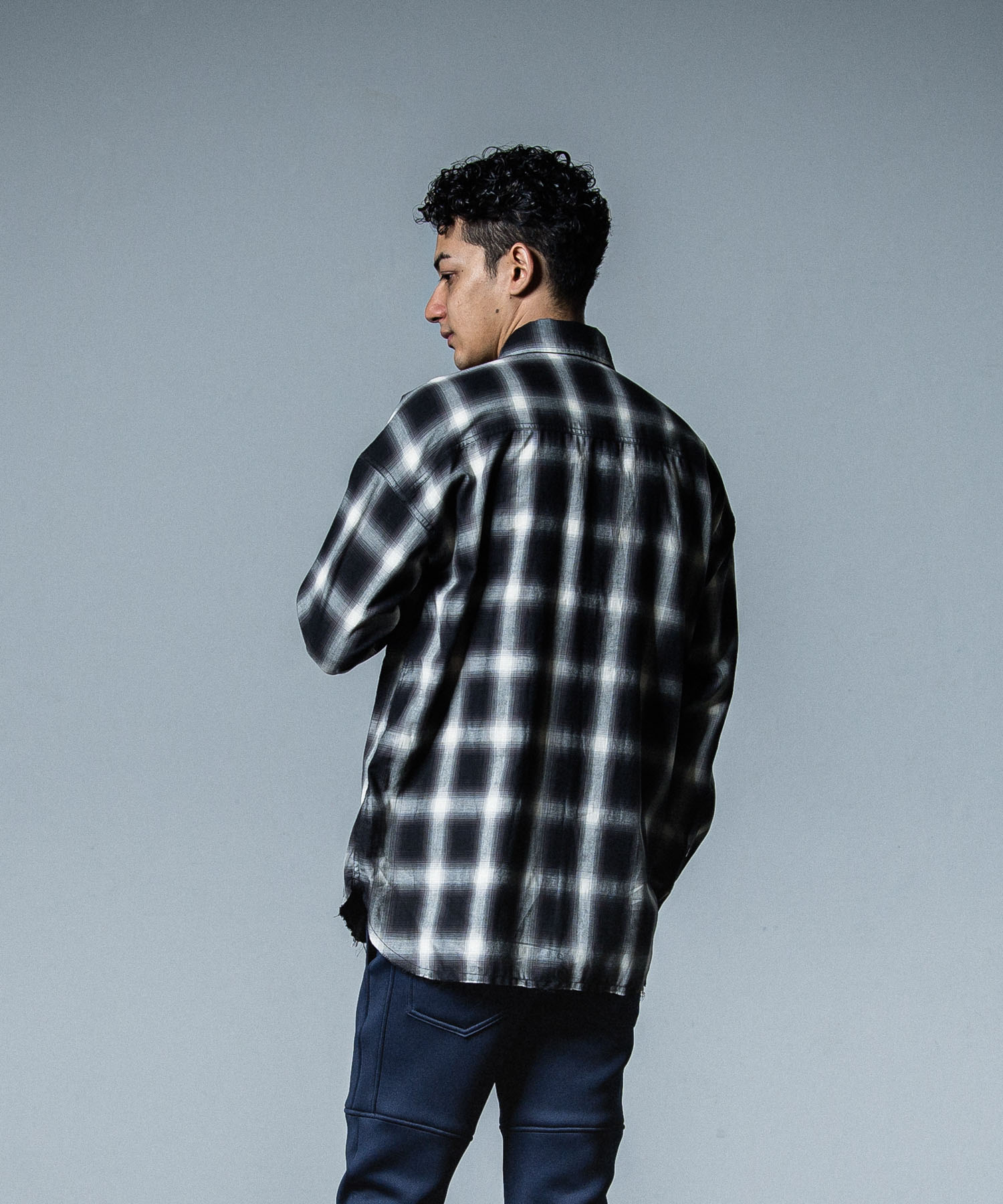 OVER gown CHECK shirts