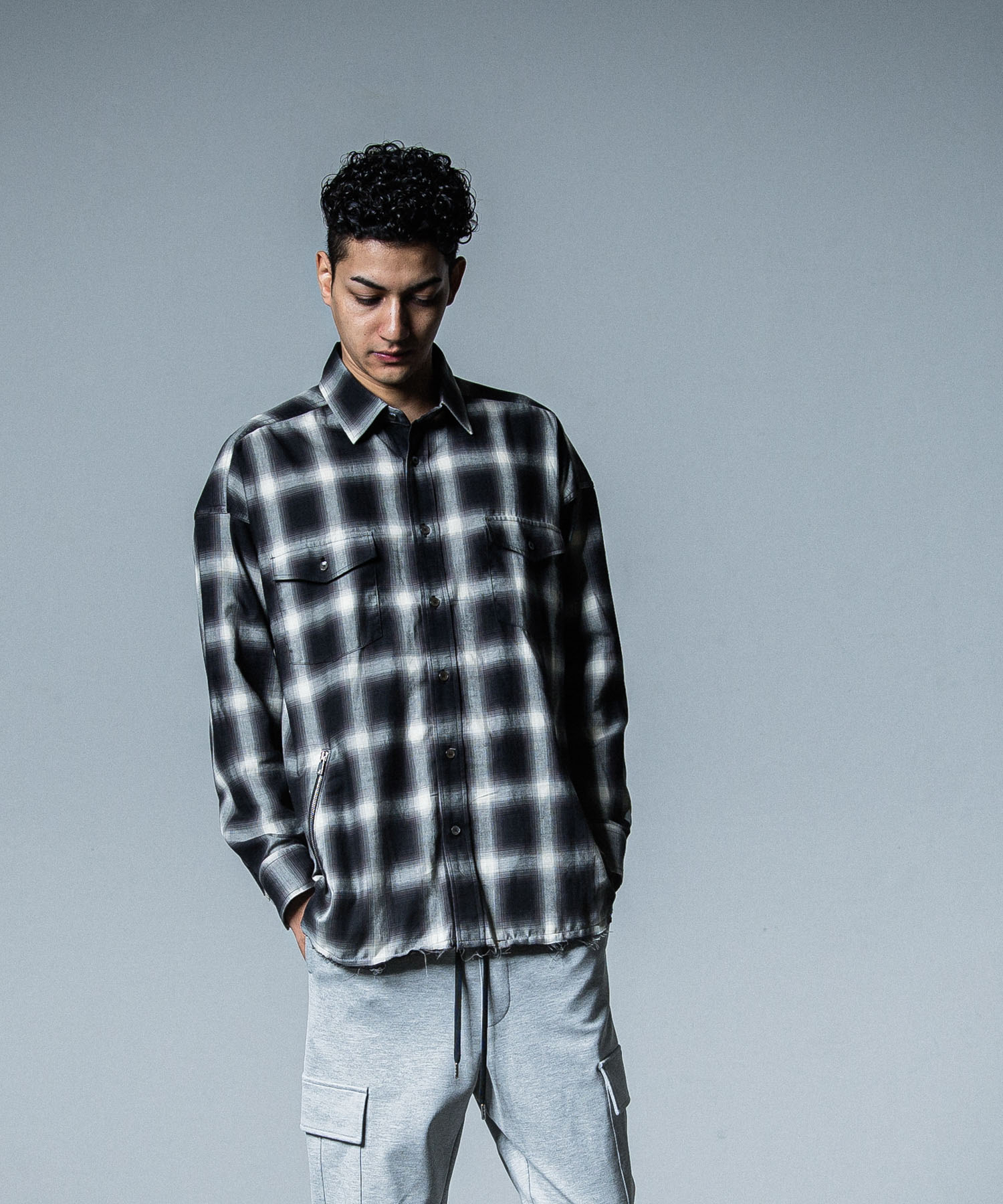 OVER gown CHECK shirts