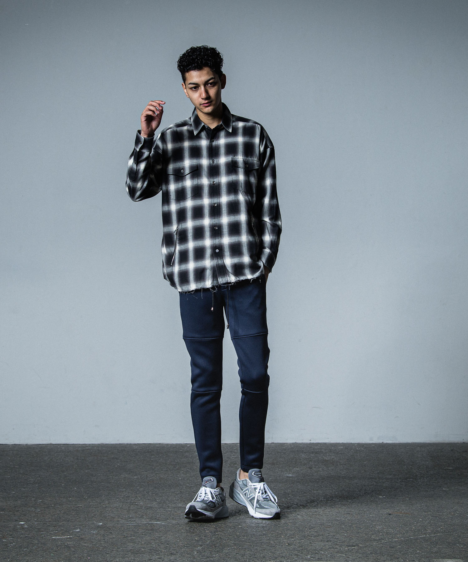 OVER gown CHECK shirts