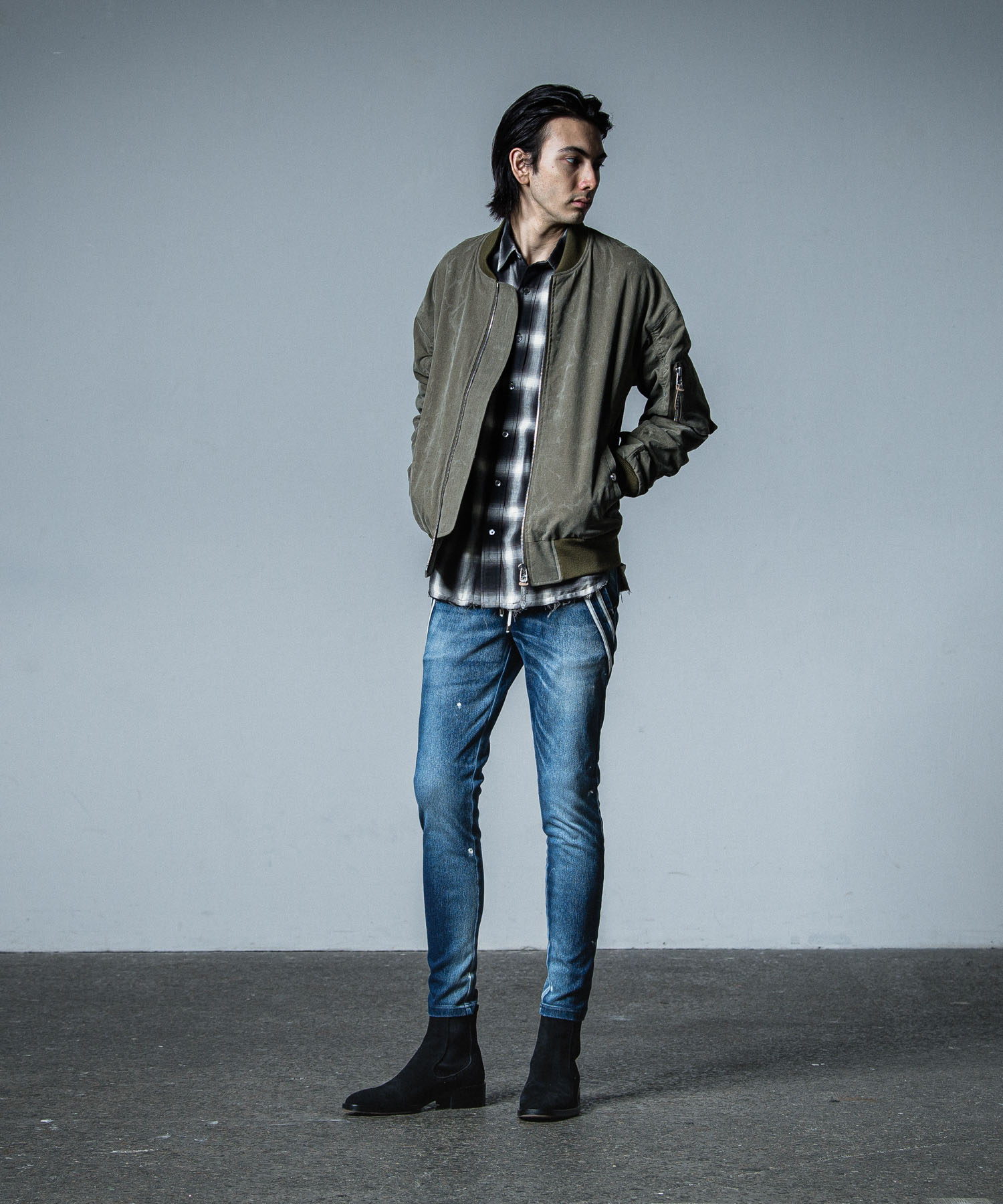 OVER gown CHECK shirts