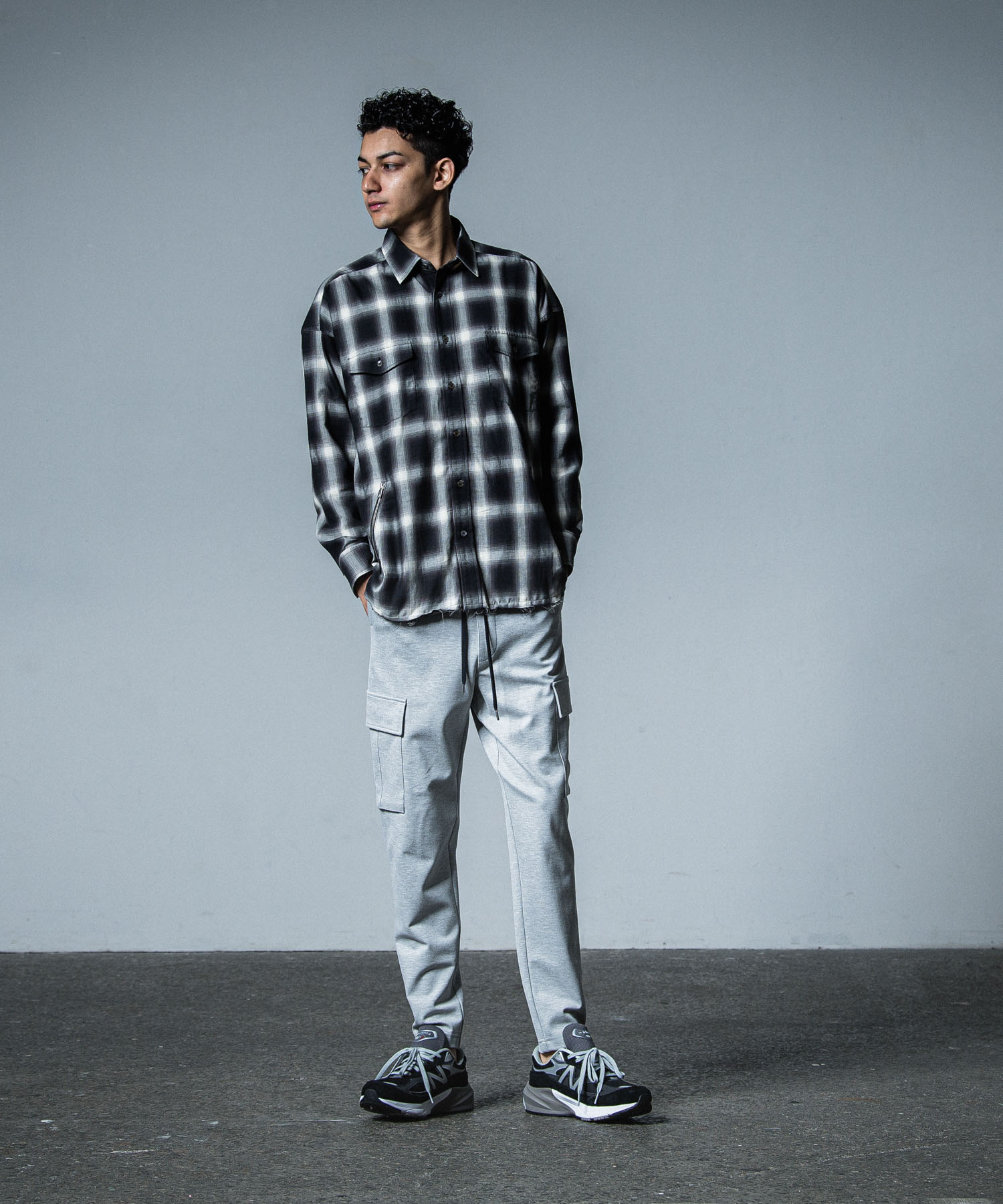 OVER gown CHECK shirts