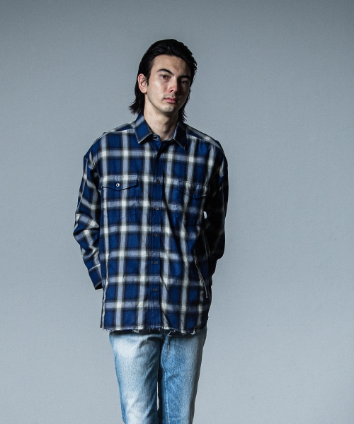 RESOUND CLOTHING チェック柄長袖シャツ RESOUNDCLOTHING OFFICIAL STORE（リサウンドクロージング