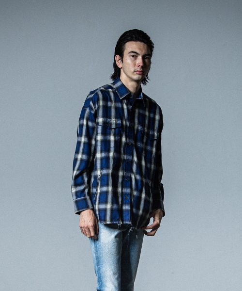 OVER gown CHECK shirts