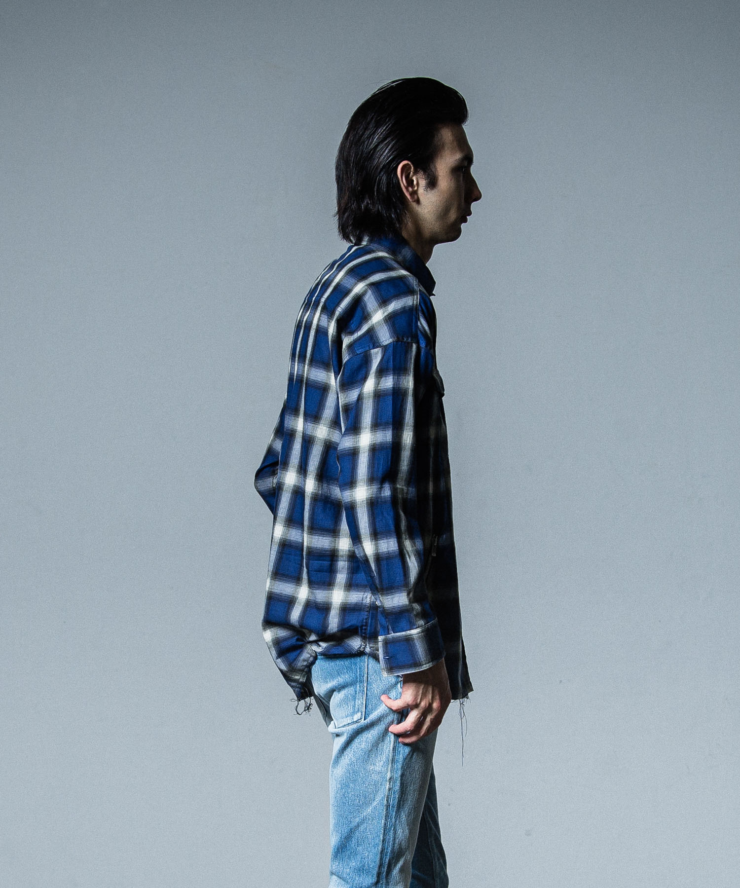 OVER gown CHECK shirts