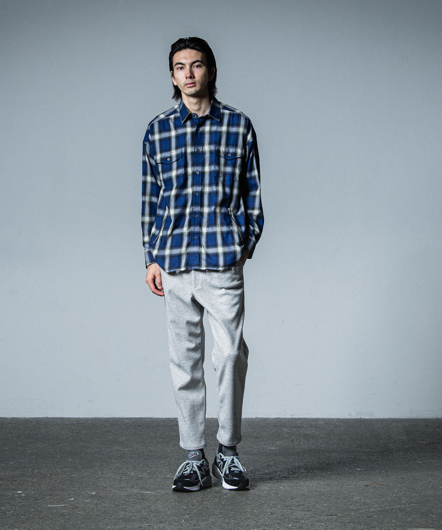 OVER gown CHECK shirts