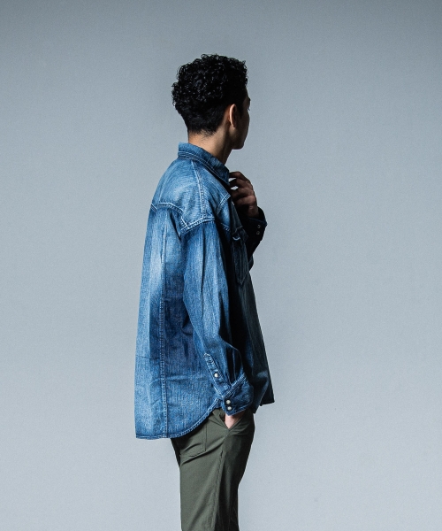 James over dungaree shirt