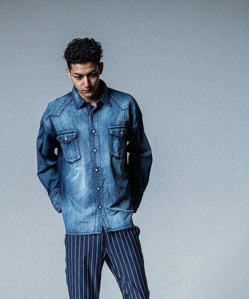 James over dungaree shirt