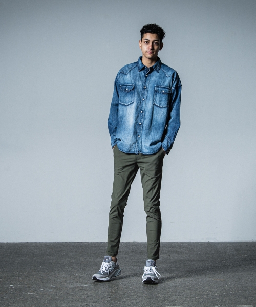 James over dungaree shirt