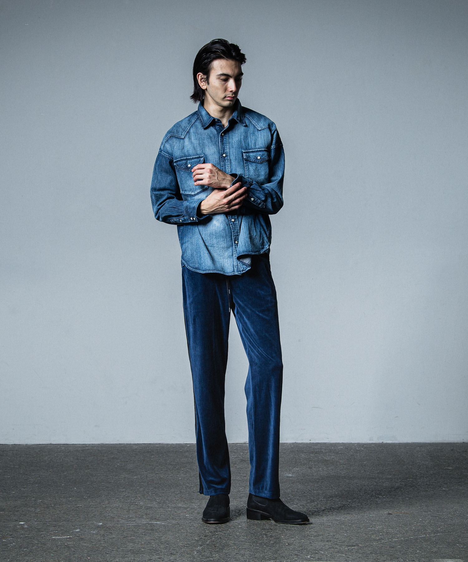 James over dungaree shirt