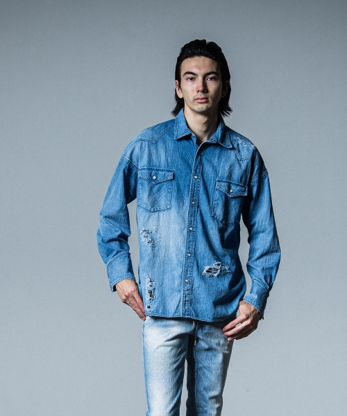 James over dungaree shirt