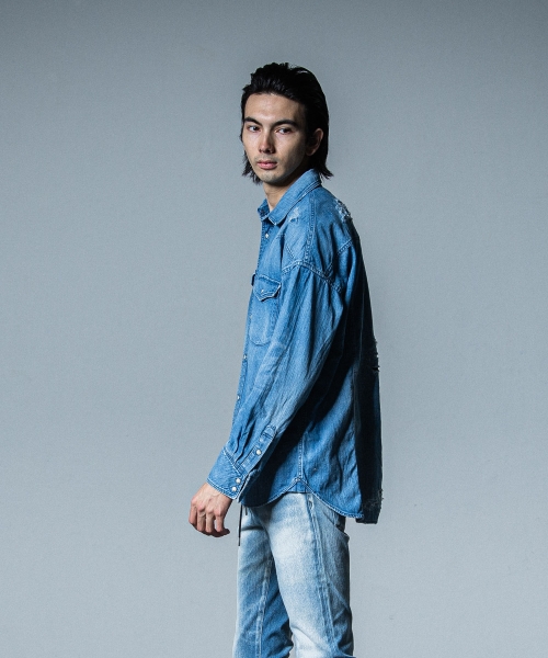 James over dungaree shirt