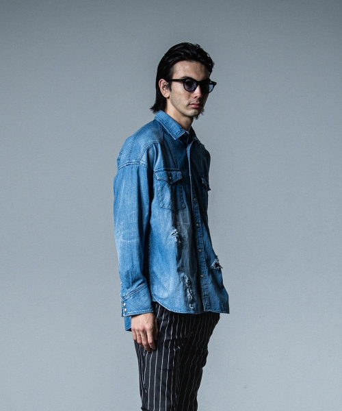 James over dungaree shirt