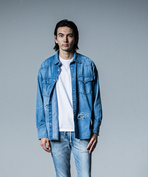 James over dungaree shirt