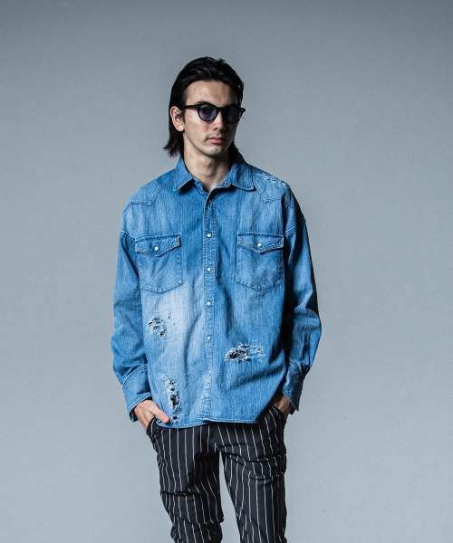 James over dungaree shirt