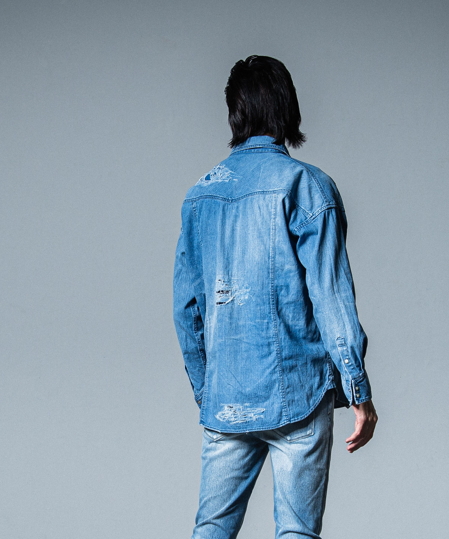 James over dungaree shirt