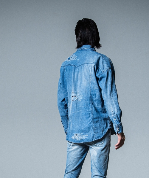 James over dungaree shirt