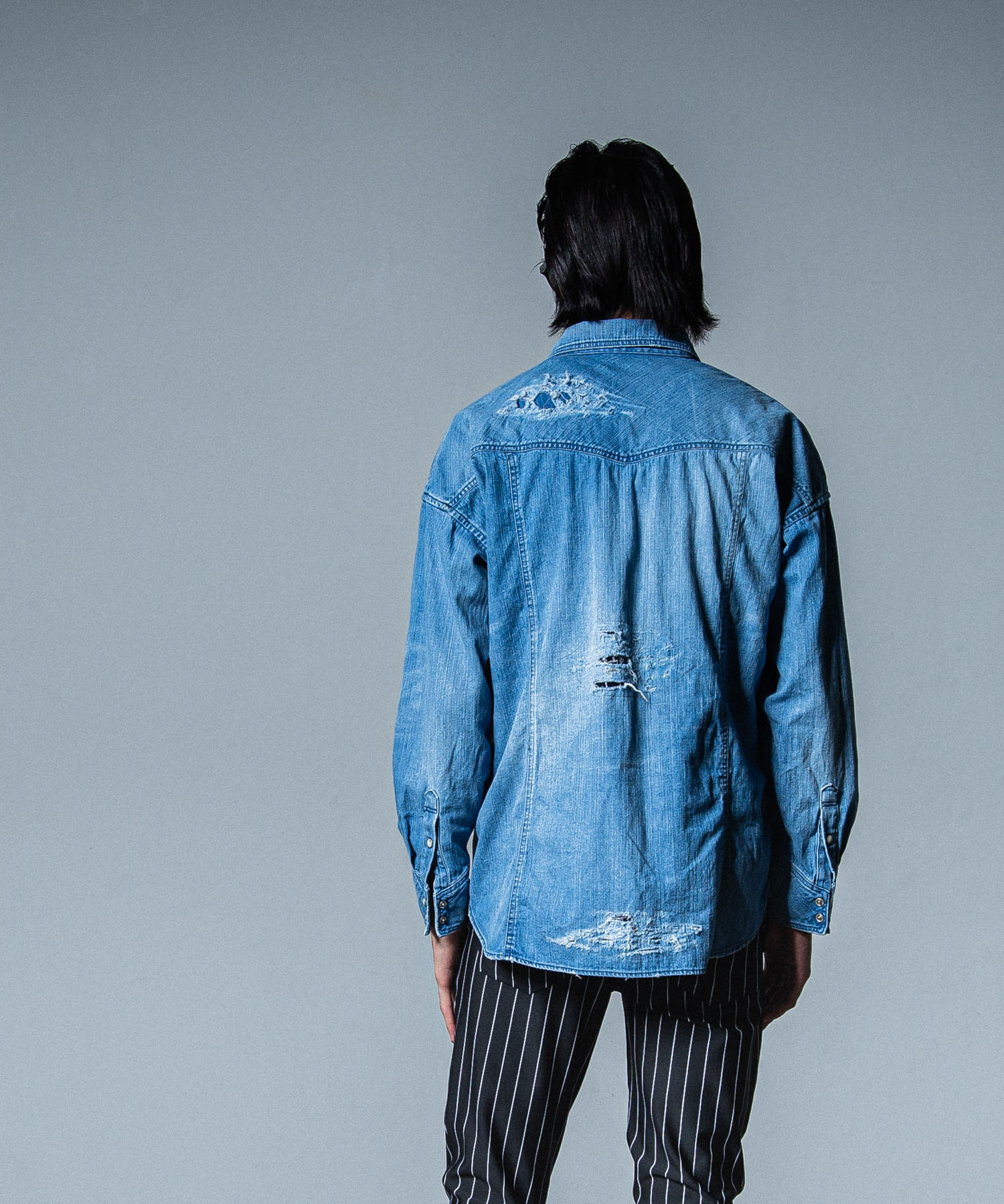 James over dungaree shirt