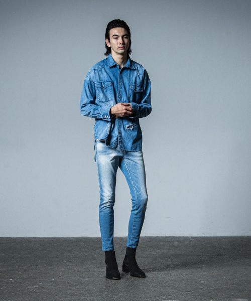 James over dungaree shirt