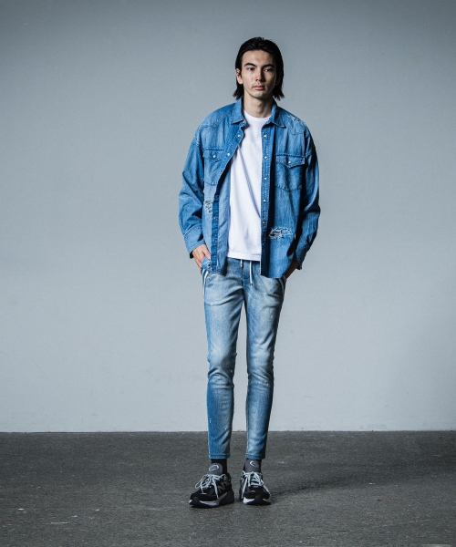 James over dungaree shirt