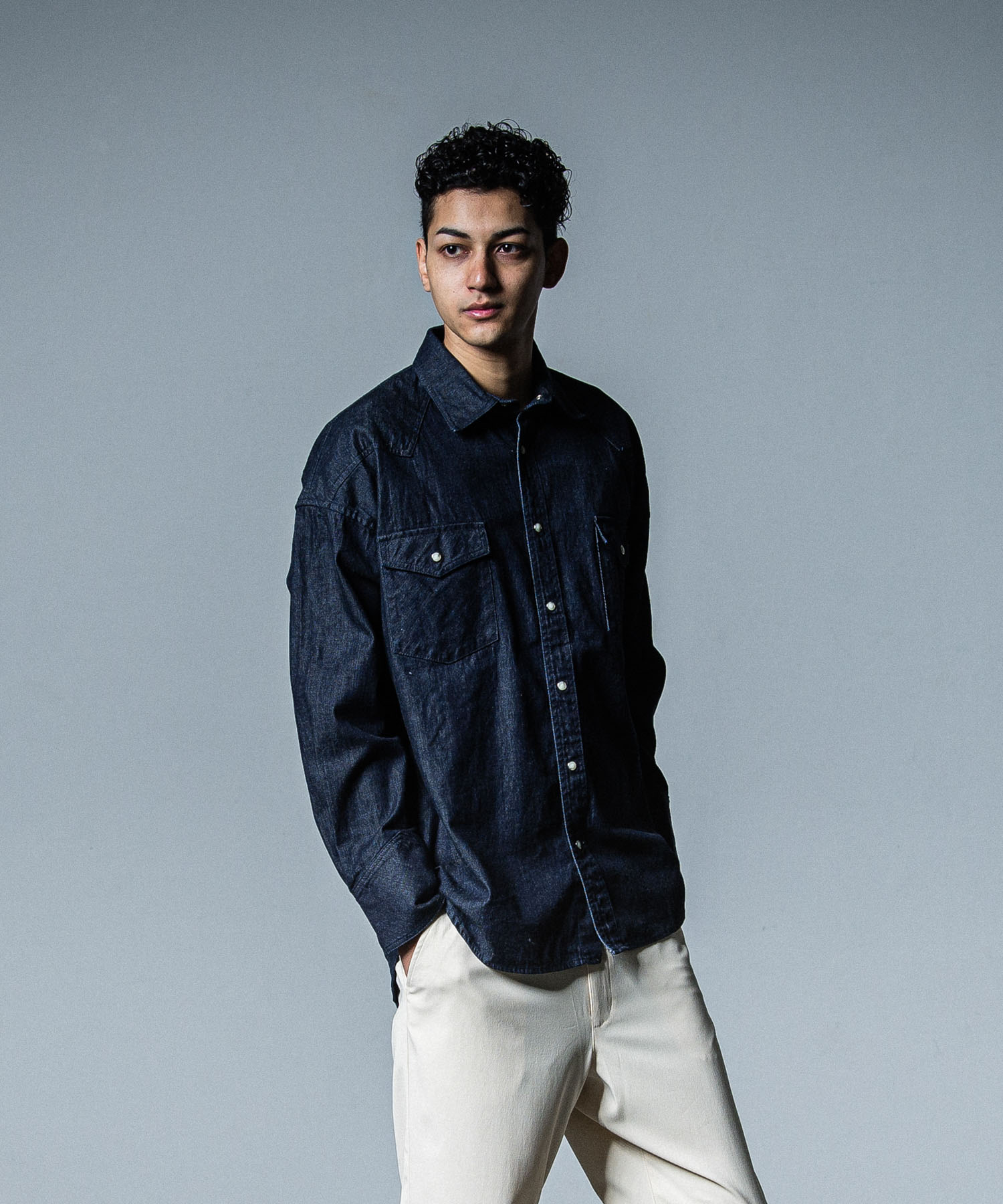 James over dungaree shirt