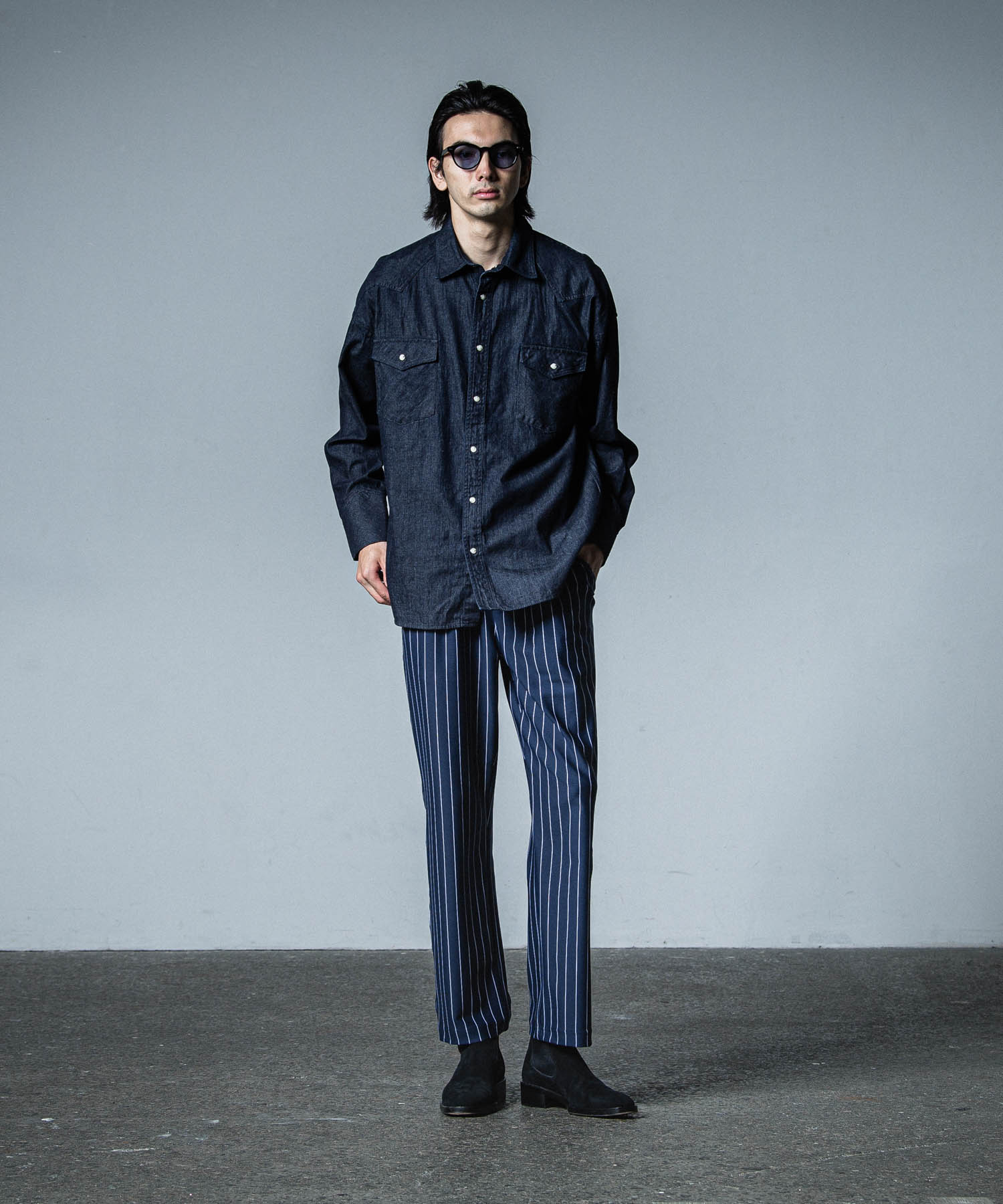 CHRIS EASY WIDE TUCK PANTS