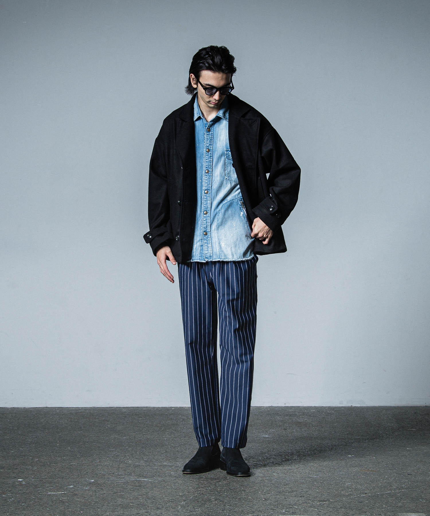 CHRIS EASY WIDE TUCK PANTS